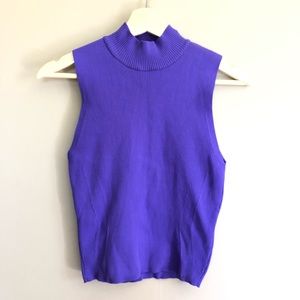 Zara ribbed mock tank top periwinkle